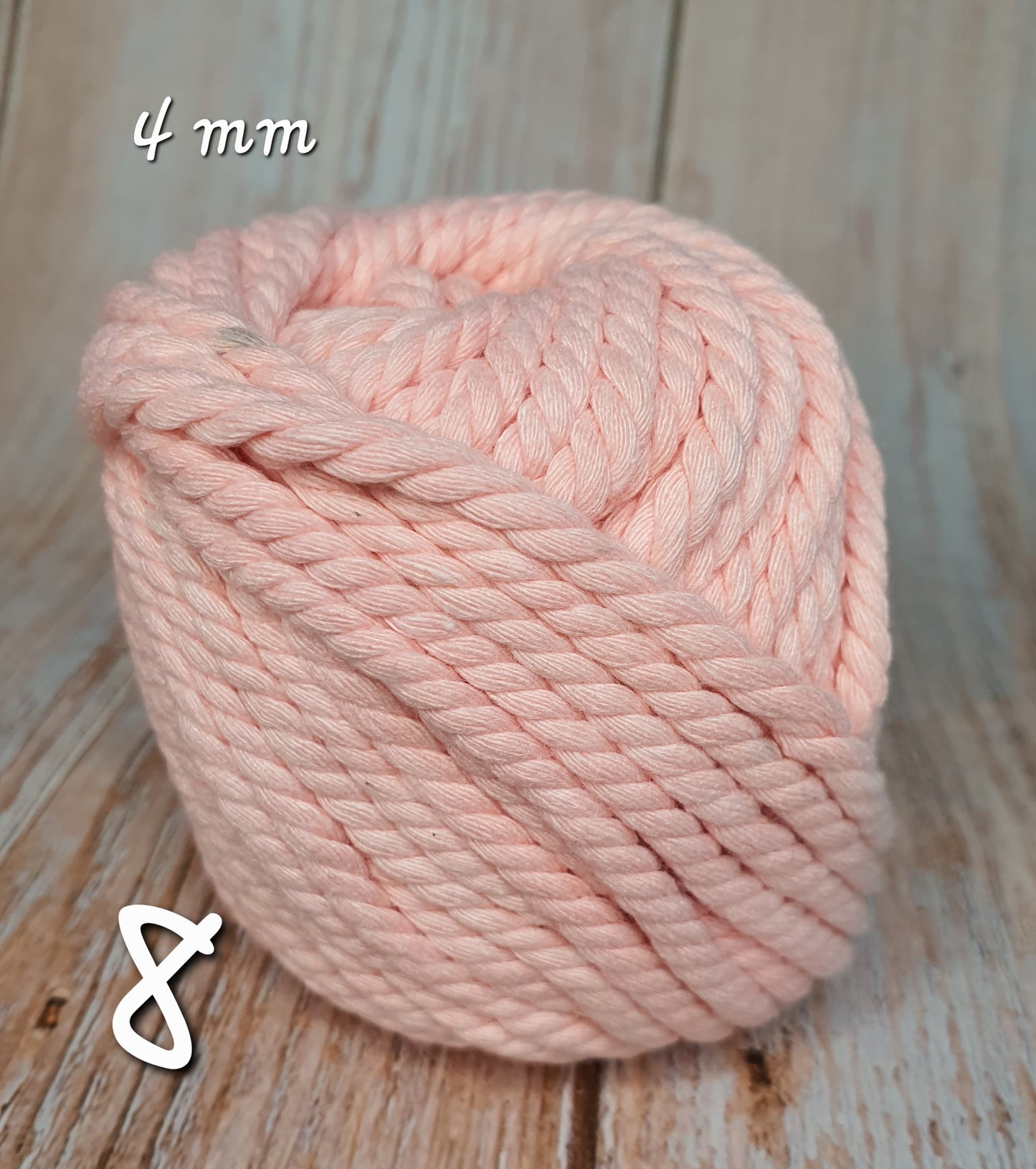 Cotton Macrame Cord Twisted 4mm thickness