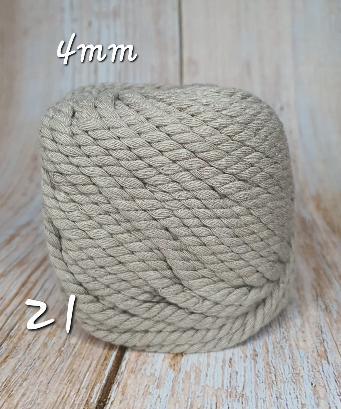 Cotton Macrame Cord Twisted 4mm thickness