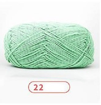 Rainbow Yarn Milk Cotton Yarn 5 ply Cake Gradient & Solid Color 100g
