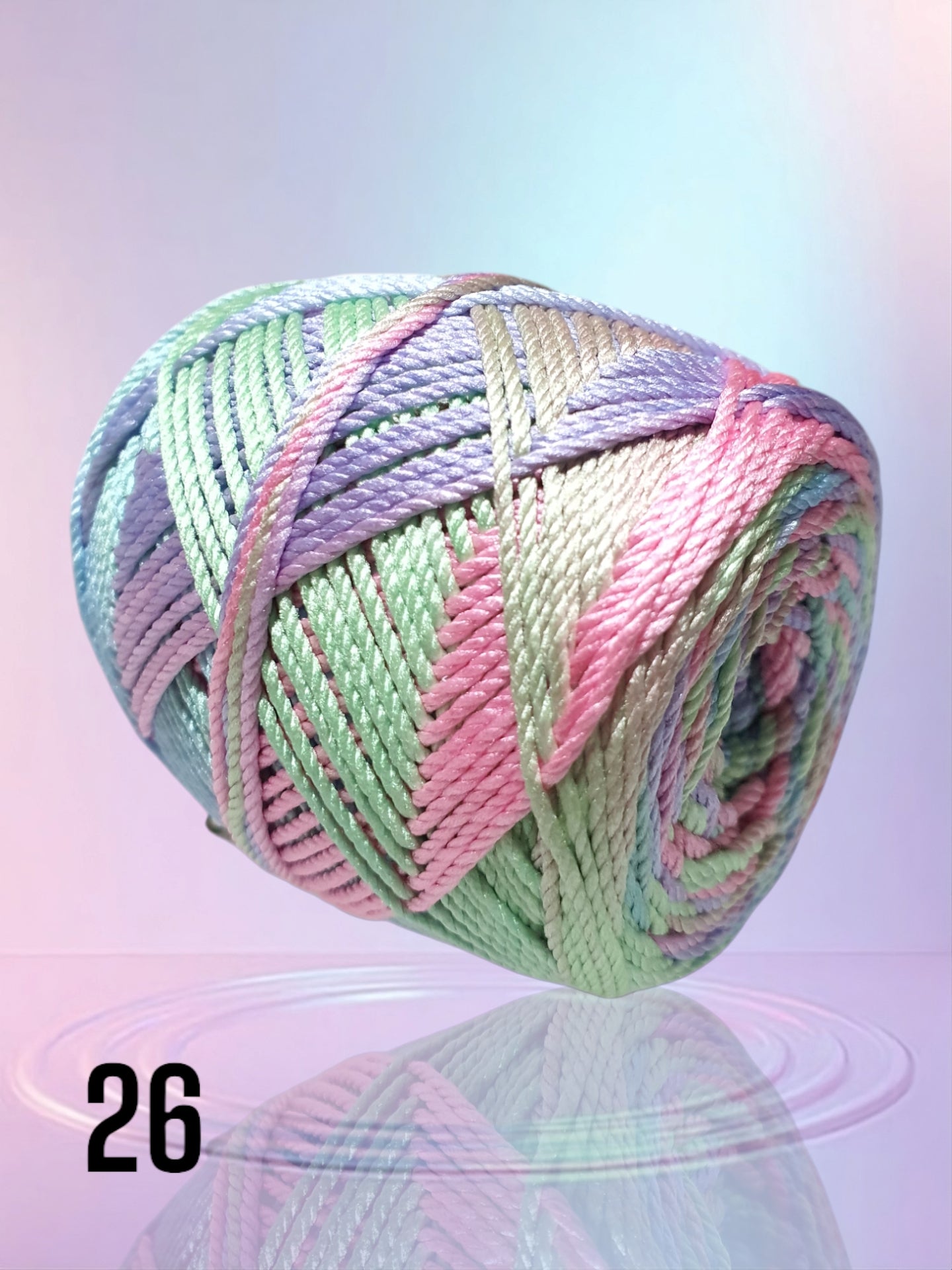 Polyester Yarn Gradient Mix Multi Color 100g