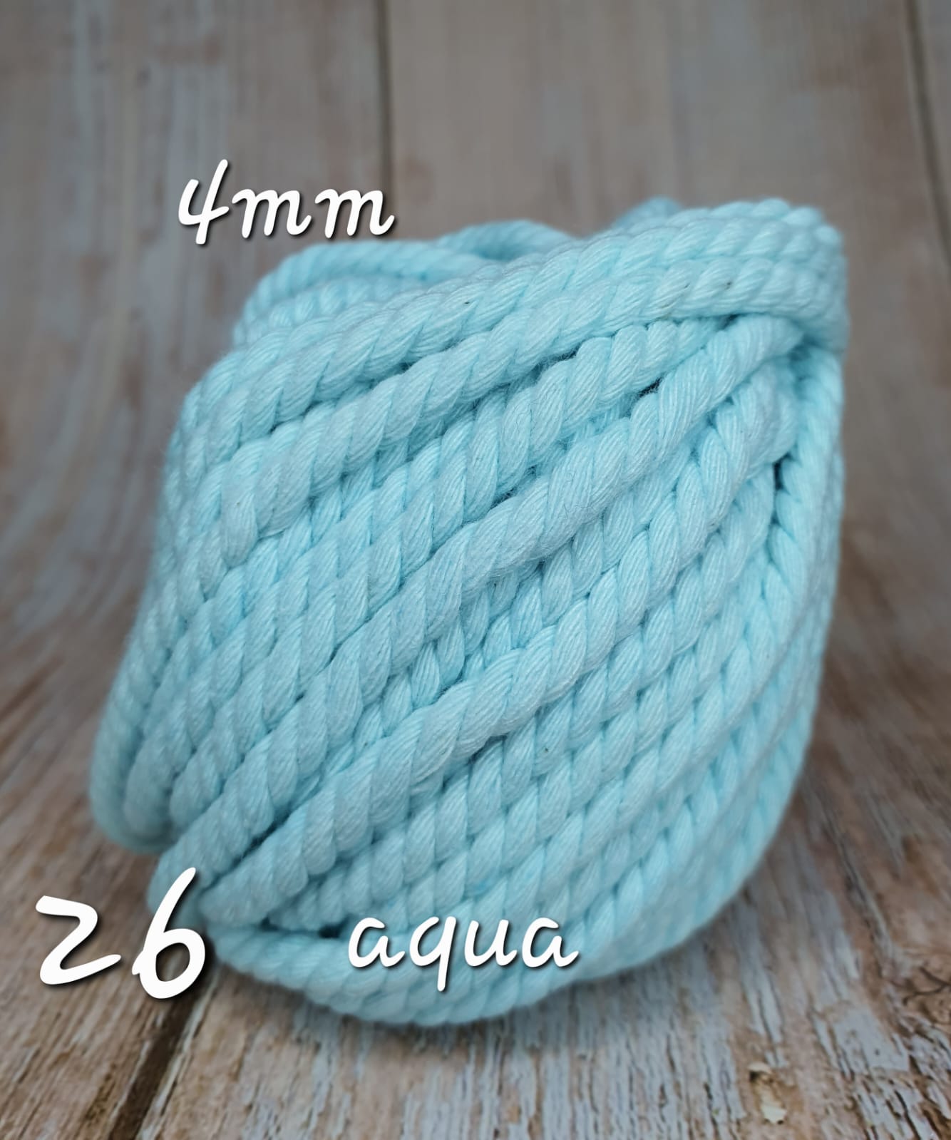 Cotton Macrame Cord Twisted 4mm thickness