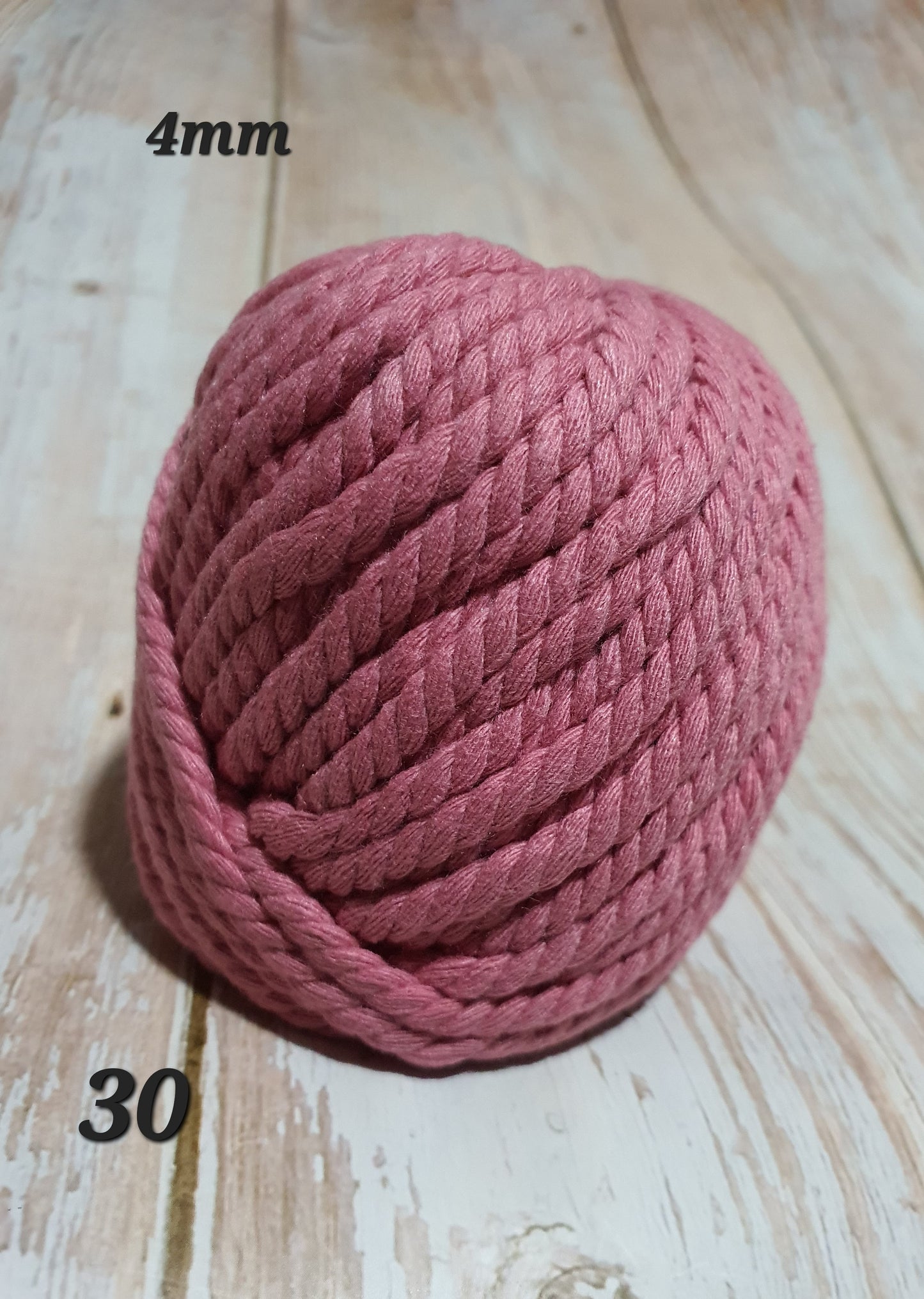 Cotton Macrame Cord Twisted 4mm thickness