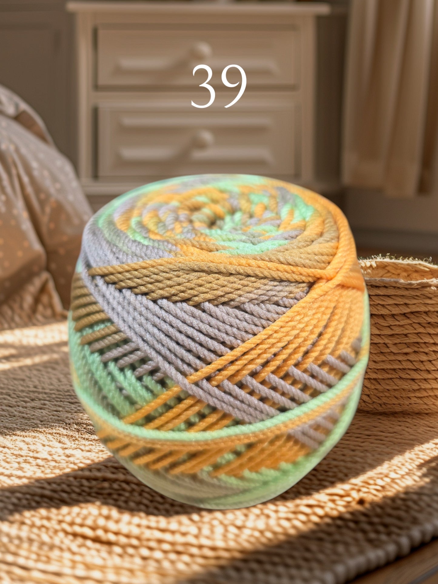 Polyester Yarn Gradient Mix Multi Color 100g