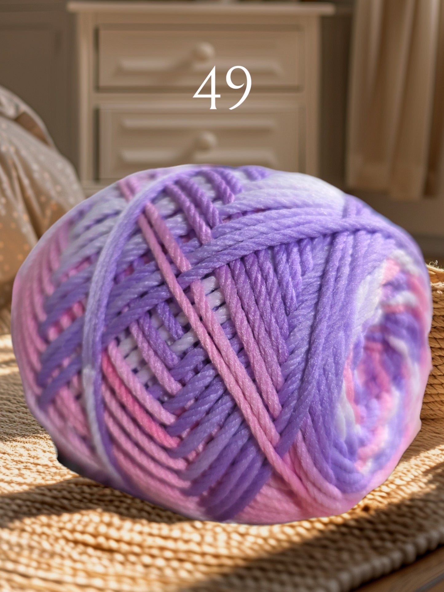 Polyester Yarn Gradient Mix Multi Color 100g