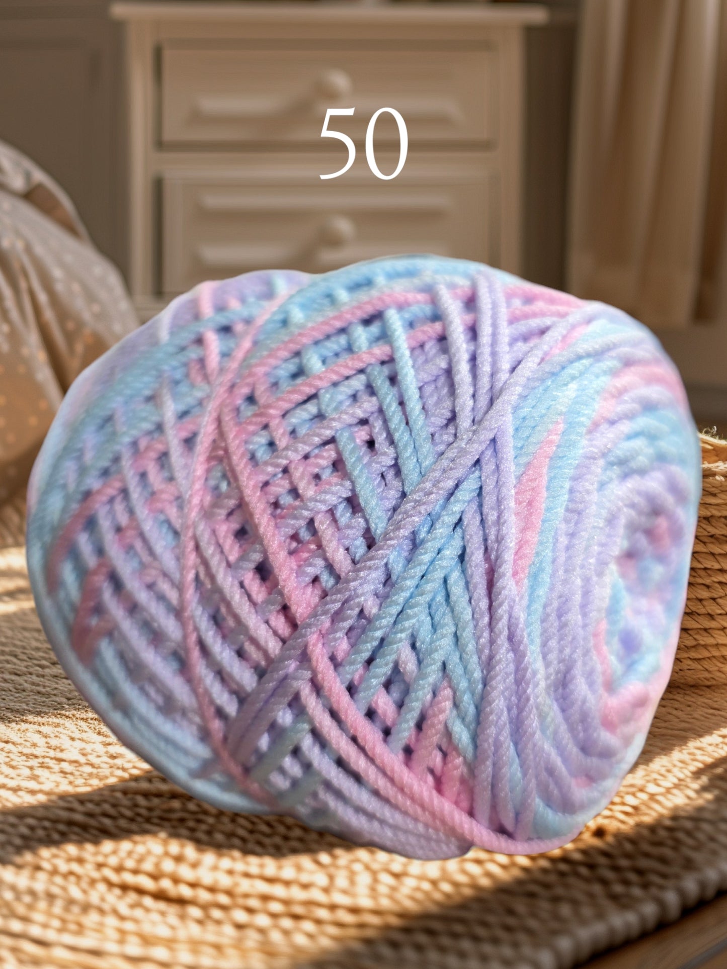 Polyester Yarn Gradient Mix Multi Color 100g
