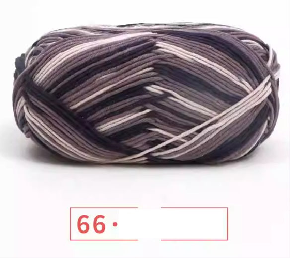 Rainbow Yarn Milk Cotton Yarn 5 ply Cake Gradient & Solid Color 100g