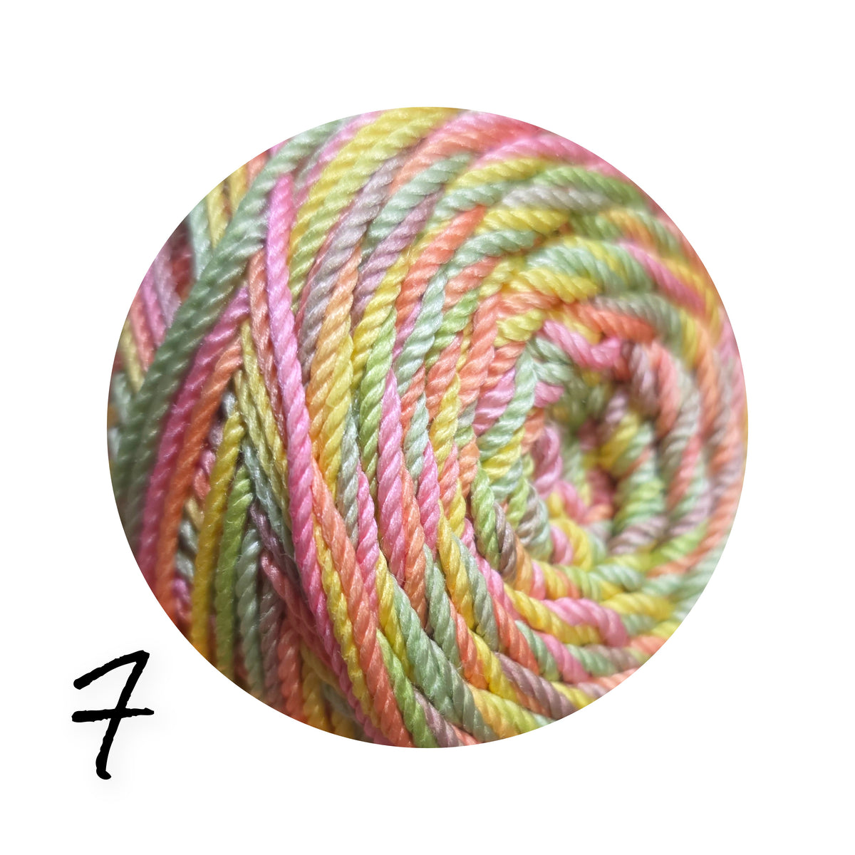 Polyester Yarn Gradient Mix Multi Color 100g