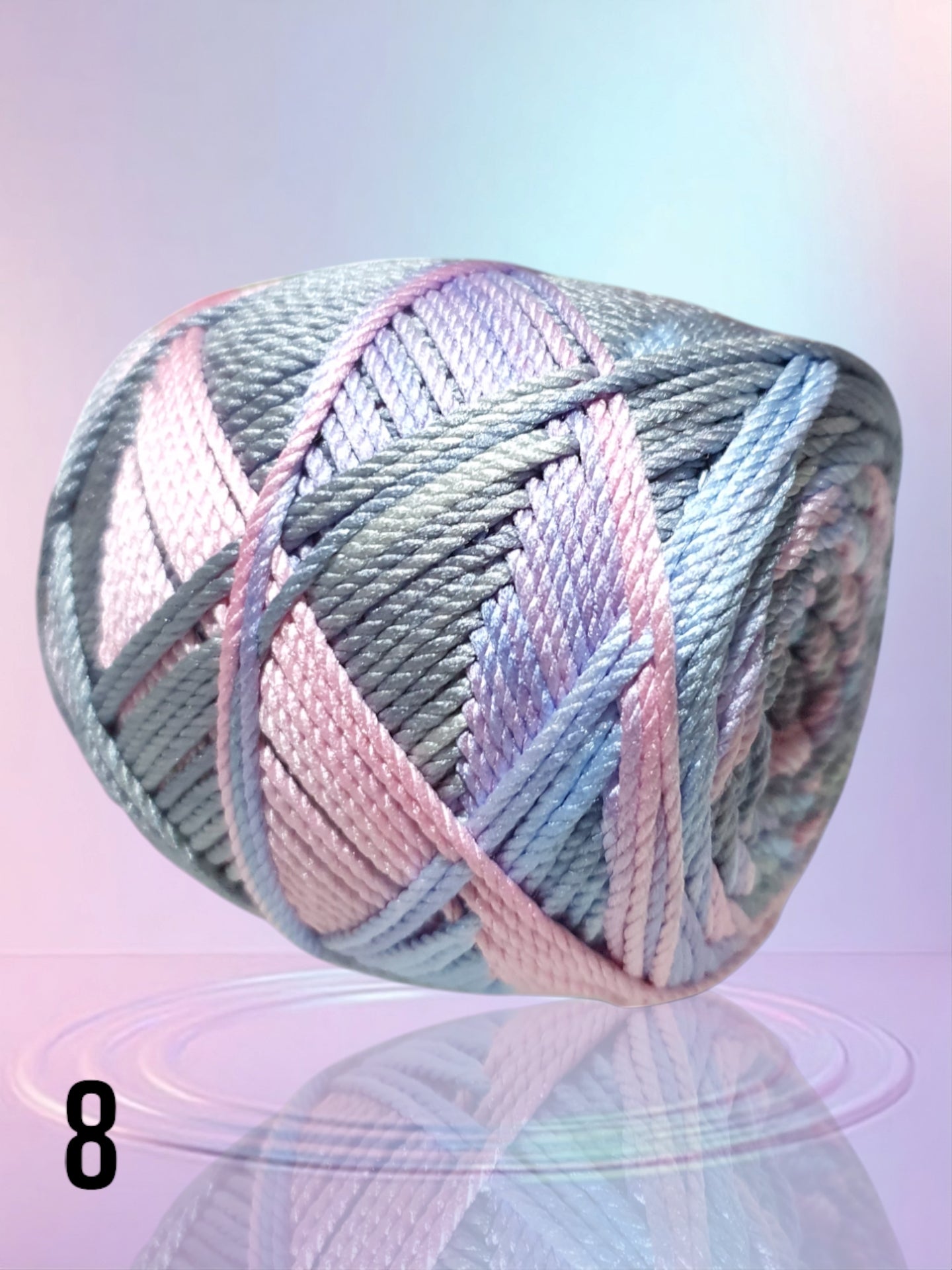 Polyester Yarn Gradient Mix Multi Color 100g