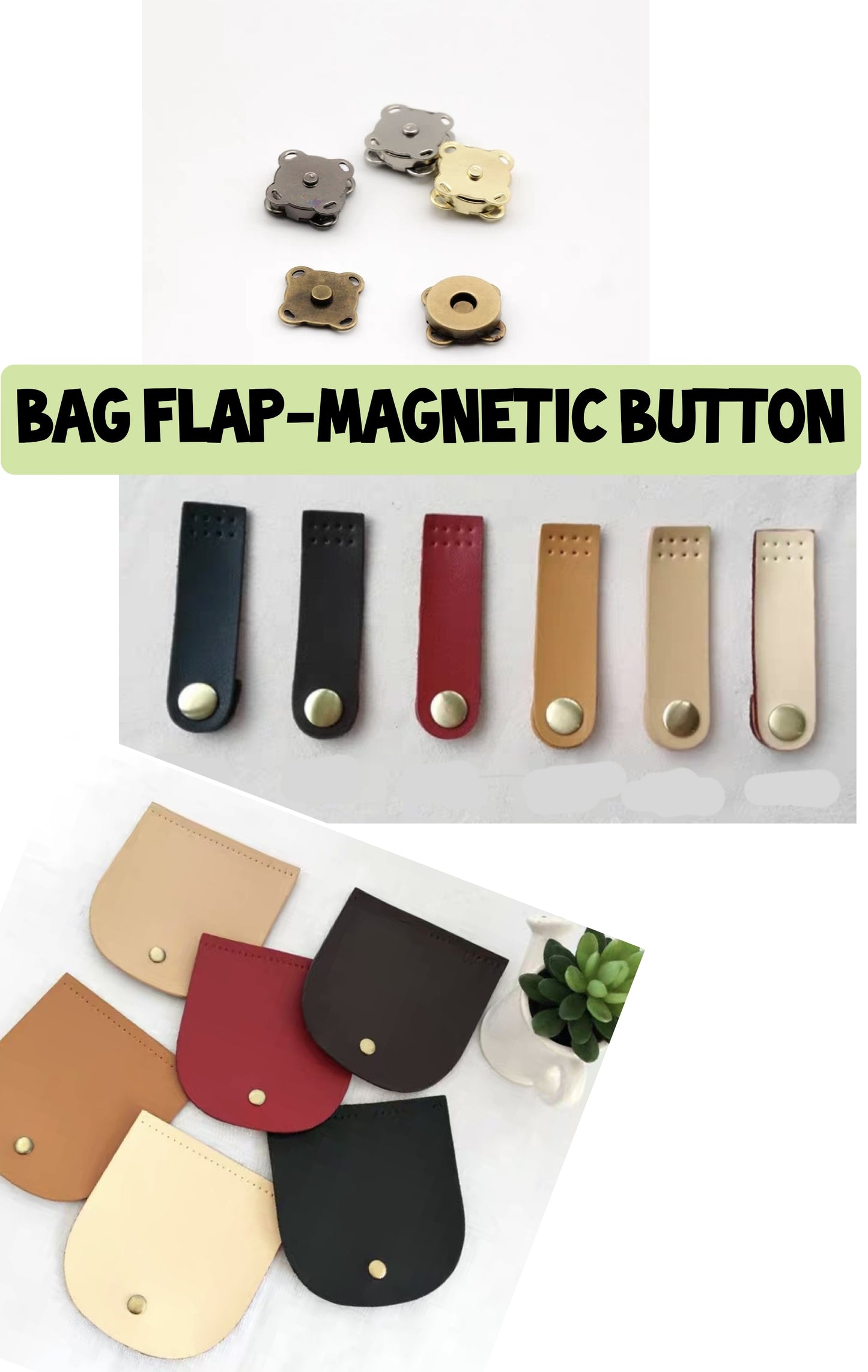 Magnetic Button, Flap bag, Fastener accessories