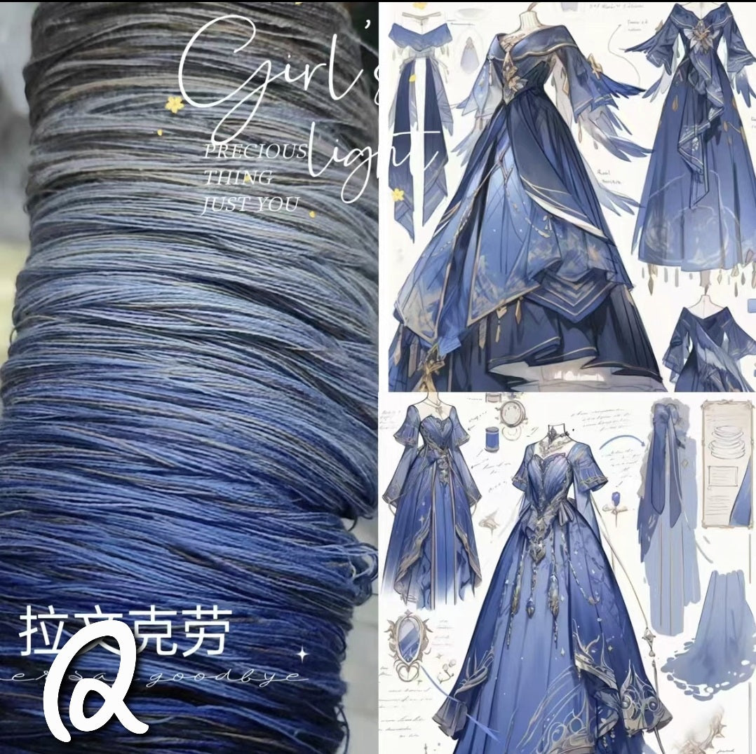 Cotton Mercerized Cake Gradient Yarn Ombre Crochet Knitting Thread