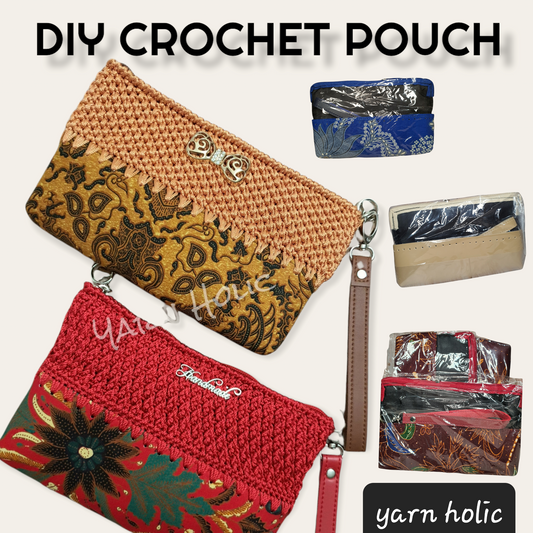 Crochet Pouch Applicator Project with Lining and Strap