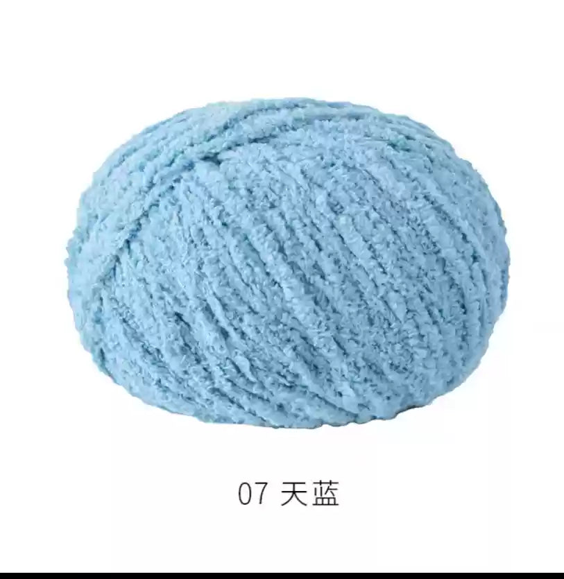 Towel Furry Yarn for crochet dolls DIY(50g)