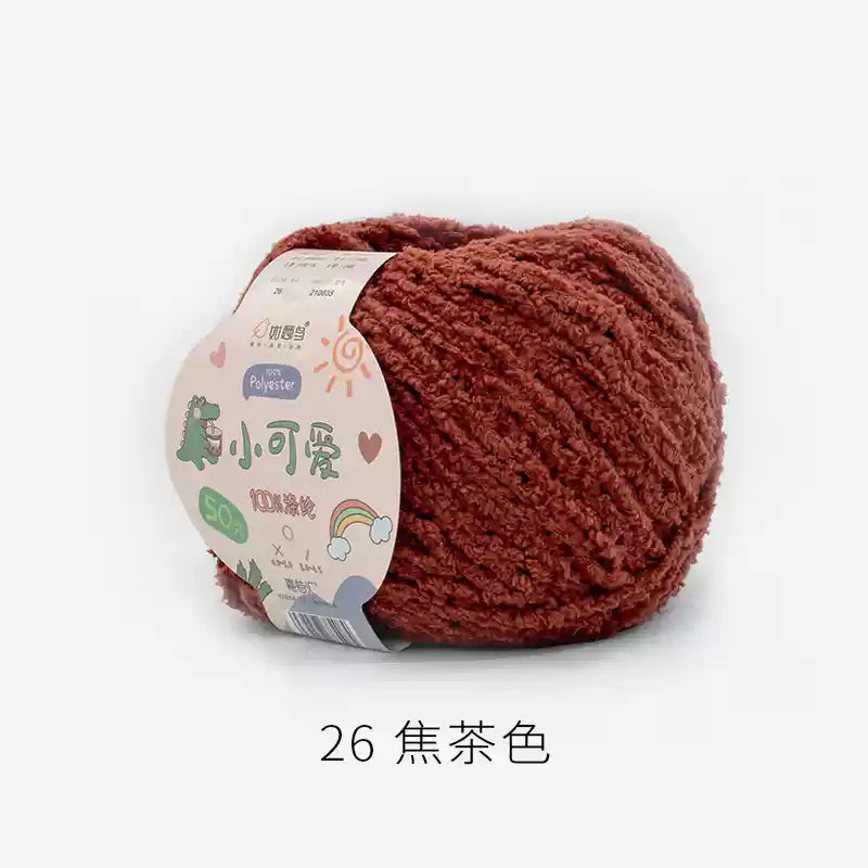 Towel Furry Yarn for crochet dolls DIY(50g)