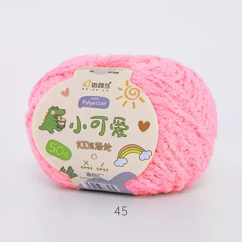 Towel Furry Yarn for crochet dolls DIY(50g)