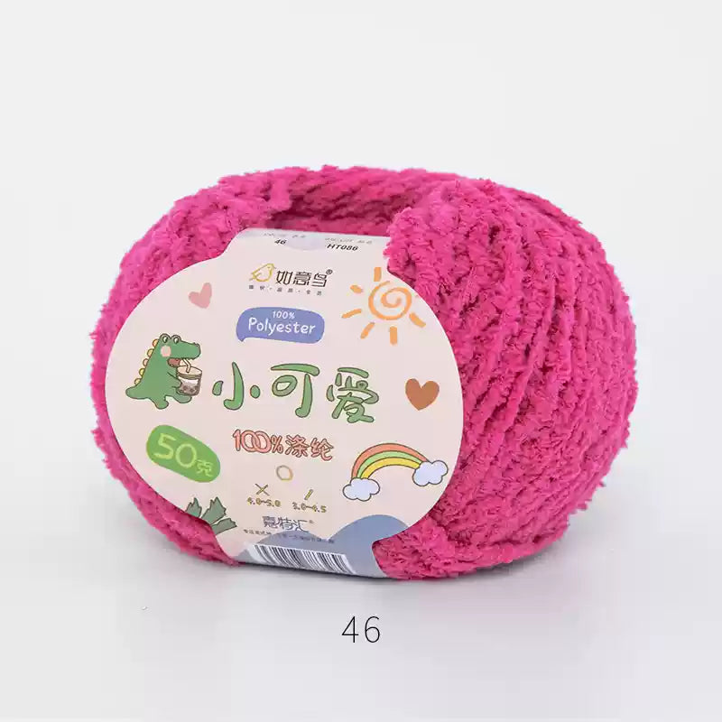 Towel Furry Yarn for crochet dolls DIY(50g)