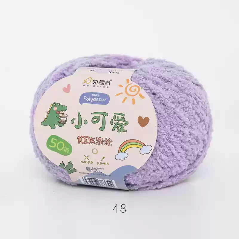 Towel Furry Yarn for crochet dolls DIY(50g)