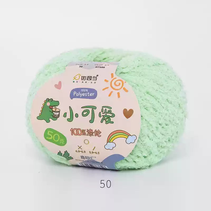 Towel Furry Yarn for crochet dolls DIY(50g)