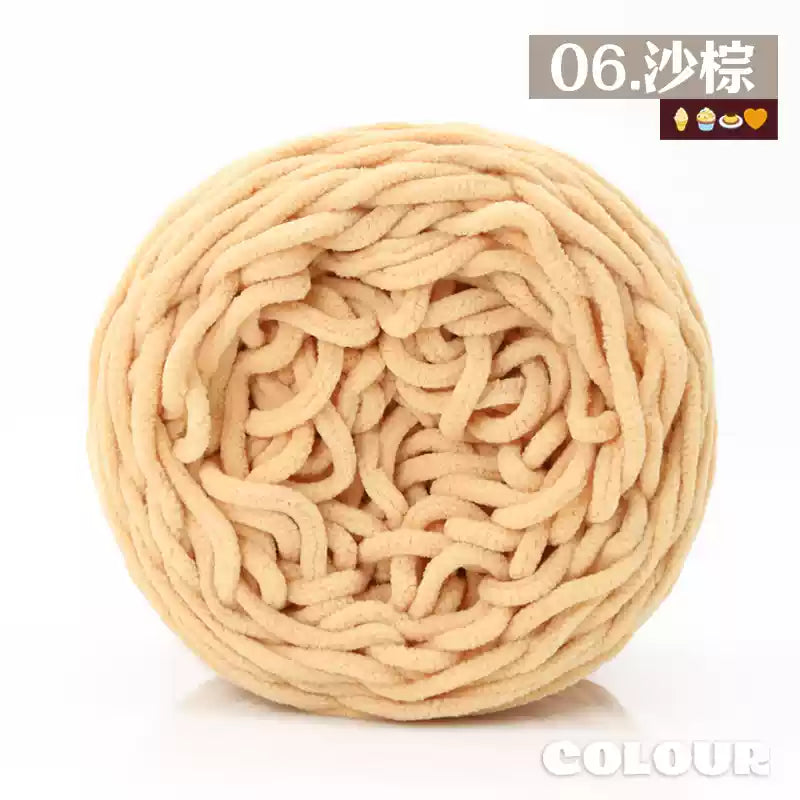 Chenille Udon Yarn 6mm 160gr Bulky