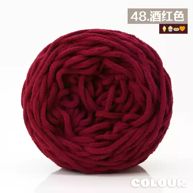 Chenille Udon Yarn 6mm 160gr Bulky