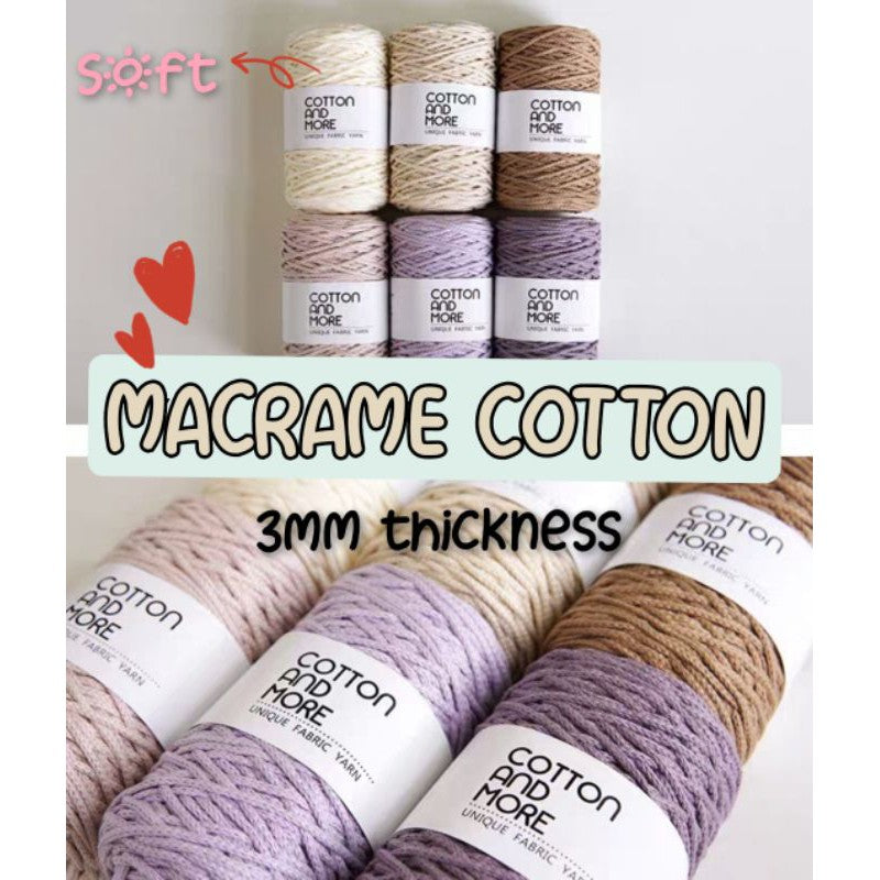 Macrame Cotton Yarn Cord Rope 3mm Thickness Yarn Holic Macrame Cotton Yarn Cord Rope 3mm Thickness Yarn Holic